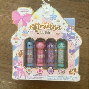 Lip Balm Set for Kids - Blue, Pink, Purple, Green